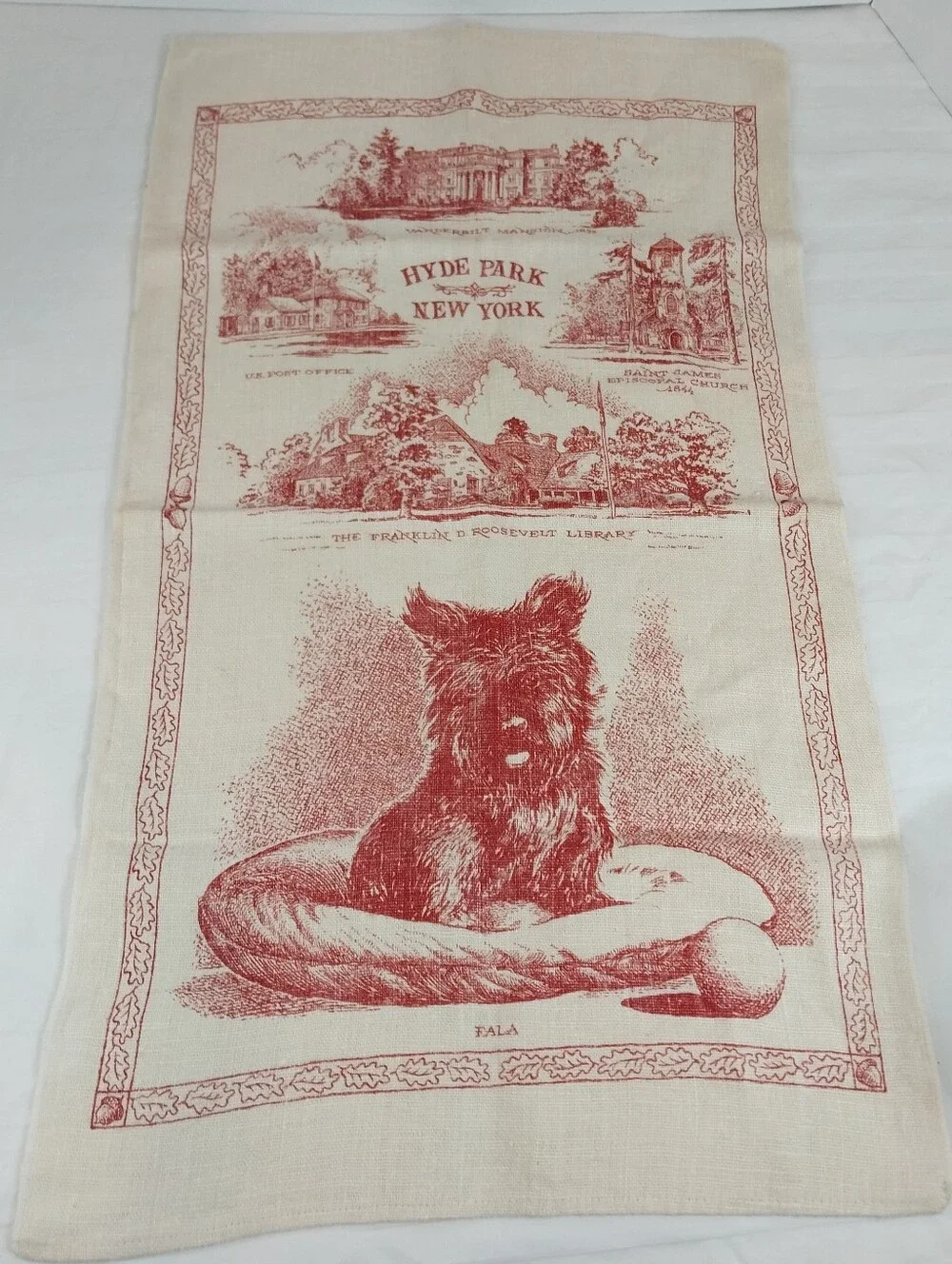 Vintage Kay Dee Hyde Park New York tea towel